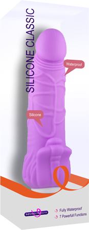 Silicone Classic - Purple 19 cm (7.5'') Vibrator - Early2bed