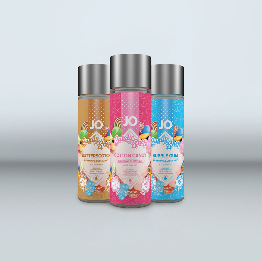 JO Candy Shop Cotton Candy Lube - 60 mL - Cotton Candy Flavoured Water Based Lubricant - 60 ml Bottle-10631