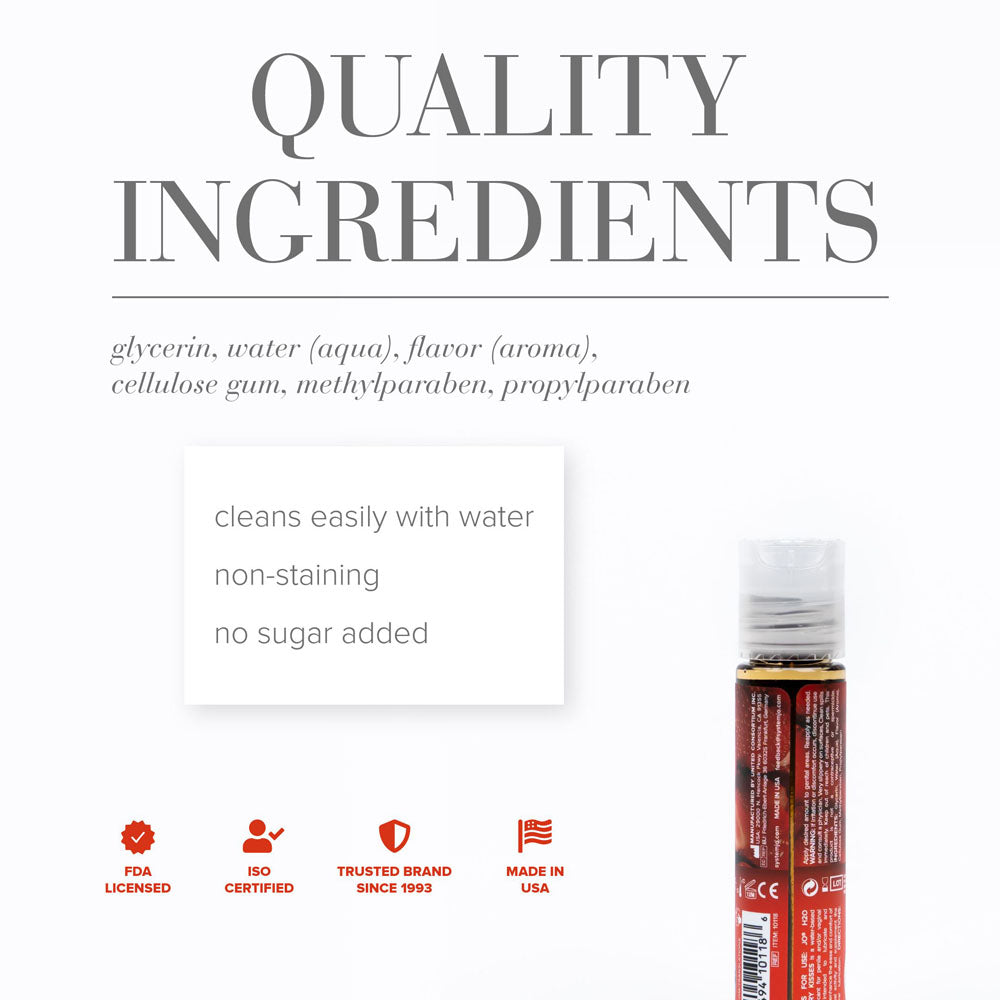 JO H2O Strawberry Kisses Lube - 30 mL - Strawberry Flavoured Water Based Lubricant - 30 ml Bottle-10118