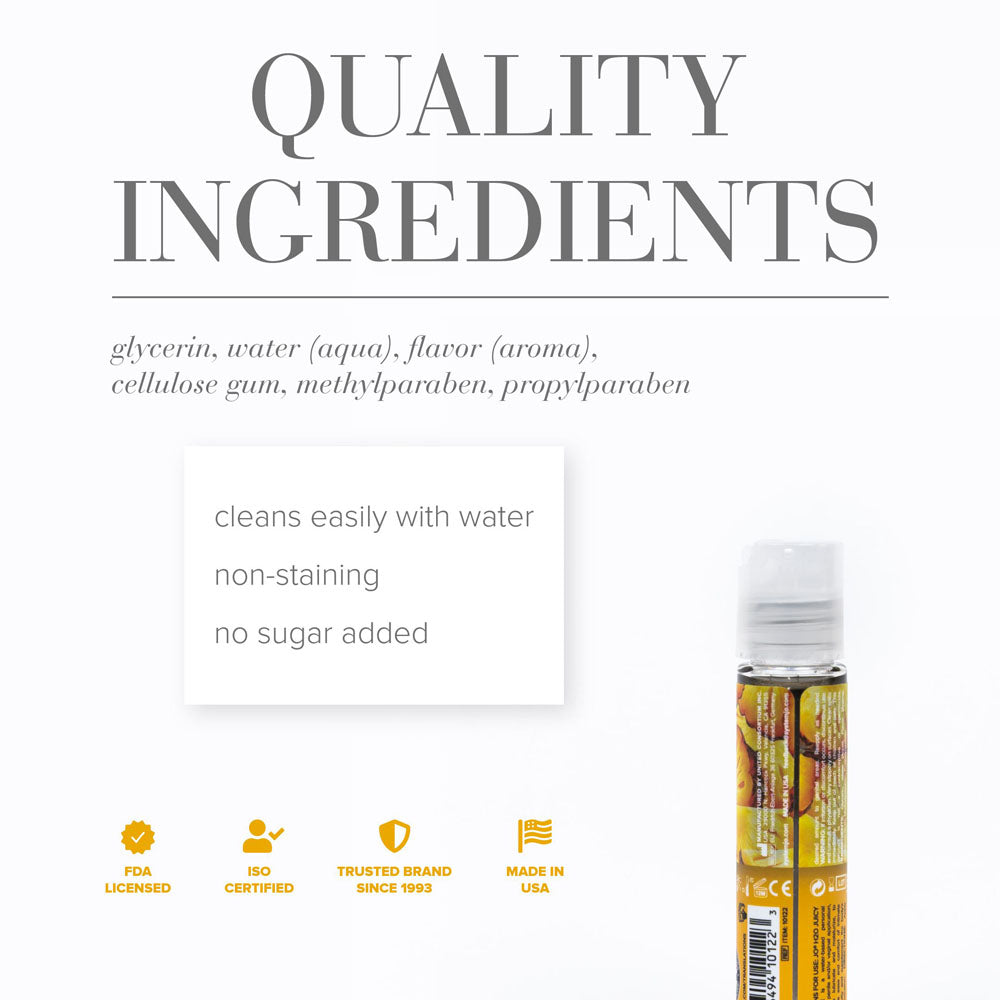 JO H2O Juicy Pineapple Lube - 30 mL - Pineapple Flavoured Water Based Lubricant - 30 ml Bottle-10122