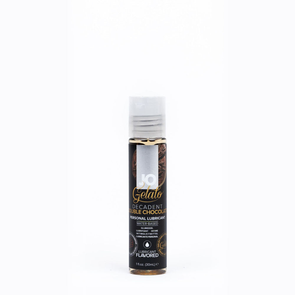 JO Gelato Decadent Double Chocolate Lubricant - 30 mL - Chocolate Flavoured Water Based Lubricant - 30 ml Bottle-10589