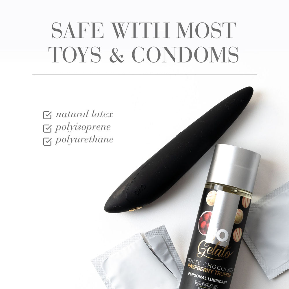 JO Gelato White Chocolate Raspberry Lube - 30 mL - White Chocolate Raspberry Flavoured Water Based Lubricant - 30 ml Bottle-10590