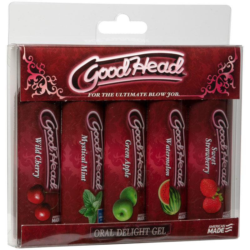 Goodhead Oral Delight Gel 5-Pack - Flavoured Oral Lotions - Set of 5 x 30 ml Bottles-1360-11-BX