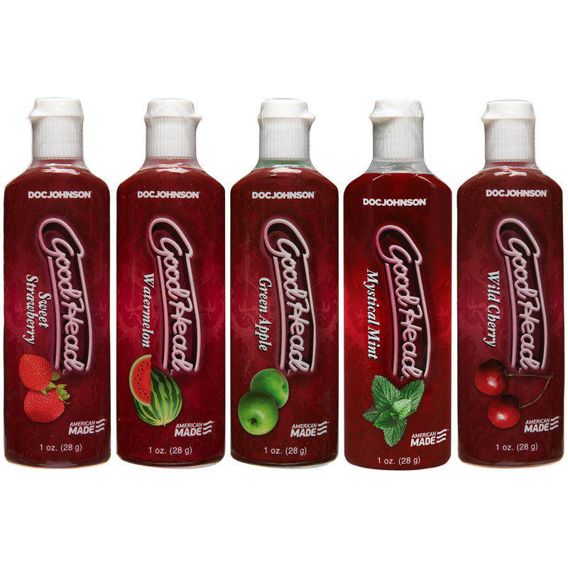 Goodhead Oral Delight Gel 5-Pack - Flavoured Oral Lotions - Set of 5 x 30 ml Bottles-1360-11-BX