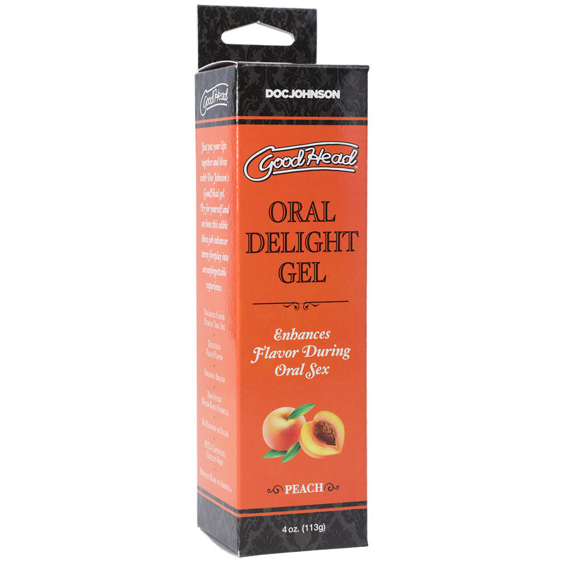 GoodHead Oral Delight Gel - Peach - Peach Flavoured Oral Gel - 120 ml Tube-1361-09-BX