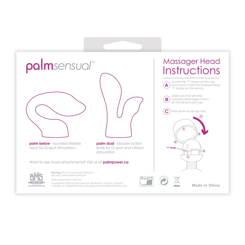 PalmSensual Massager Heads Pink (For use with PalmPower)