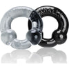 Ultraballs 2 Pk Cockring Black And Clear