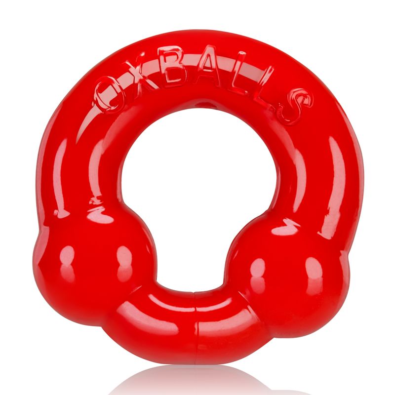 Ultraballs 2 Pk Cockring Steel And Red