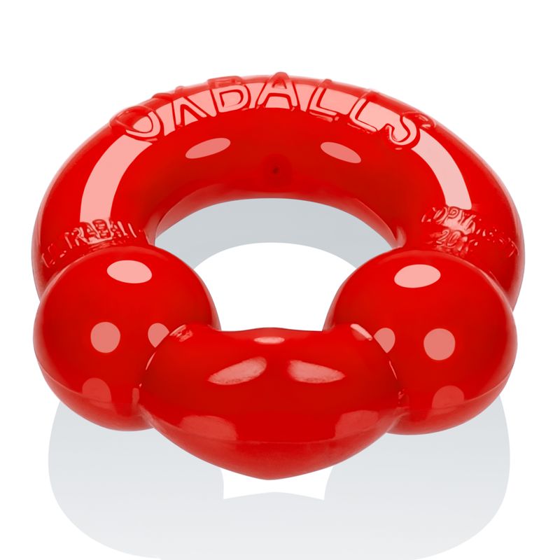 Ultraballs 2 Pk Cockring Steel And Red