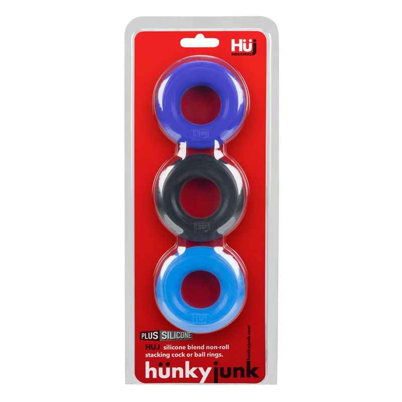 HUJ3 C-RING 3 Pk by Hunkyjunk-HUJ-102-CBL/MLT