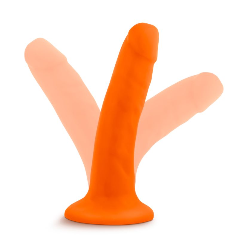 Neo Dual Density Cock 6in Neon Orange