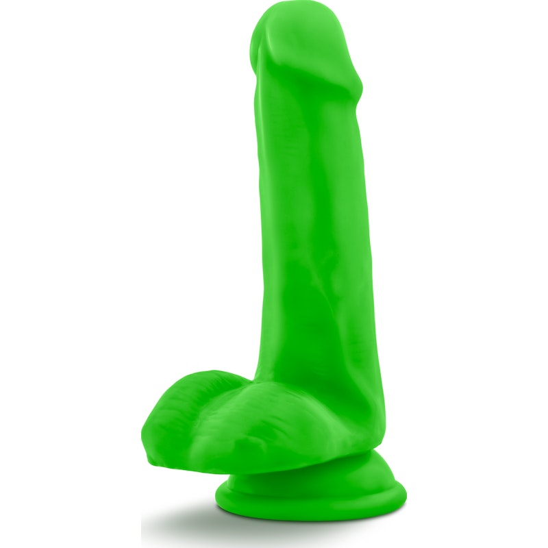 Neo Dual Density Cock With Balls 6in Neon Green