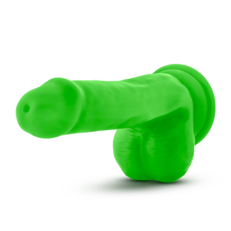 Neo Dual Density Cock With Balls 6in Neon Green