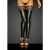 Power Wetlook Stockings With Siliconed Lace