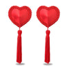 Reusable Red Heart Tassels Nipple Pasties