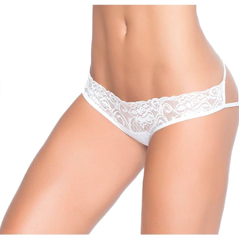 Caged Lace Pantie White