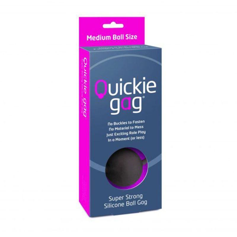 Quickie Gag Medium Ball Black