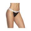 Lace Keyhole V Back Pantie Black