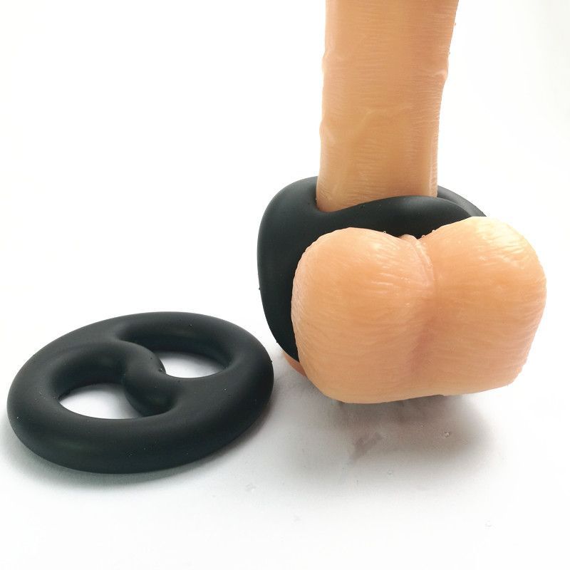 Brutus Yin Yang Silicone Cock and Ball Duo Ring