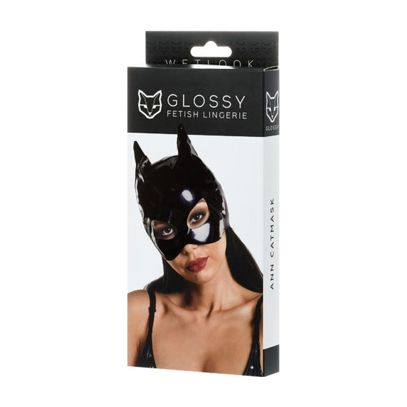 Glossy Wetlook Cat Mask