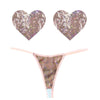 Bubbly Feels Nude Sequin Pantie and Heart Pastie Set