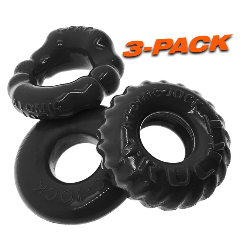 Bonemaker 3 Pc Cockring Set Black