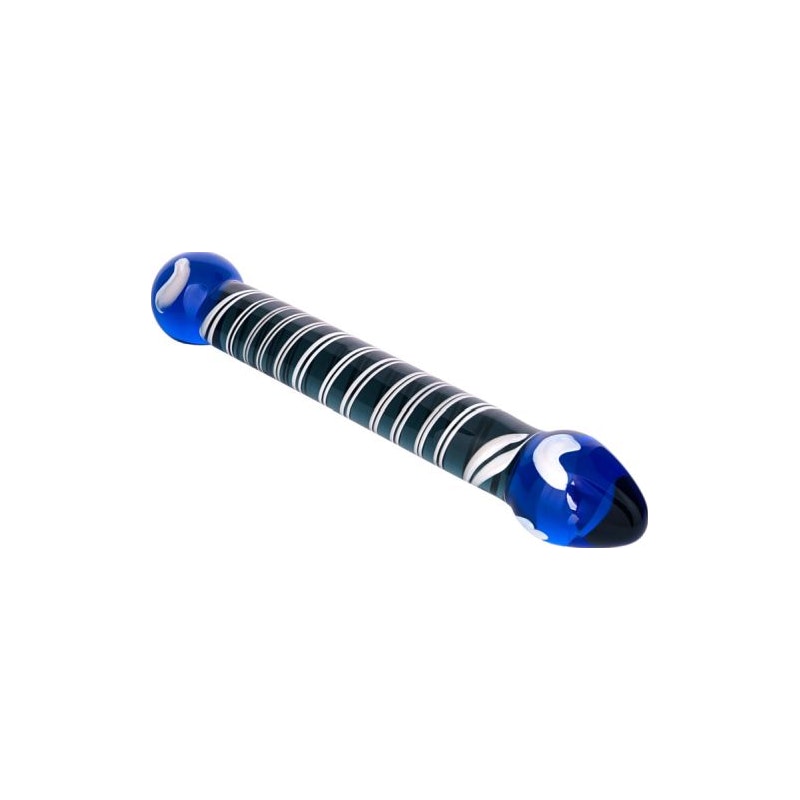 Sexus Glass Dildo Duo Blue 20cm