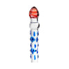 Sexus Glass Dildo Blue/Red 20 cm