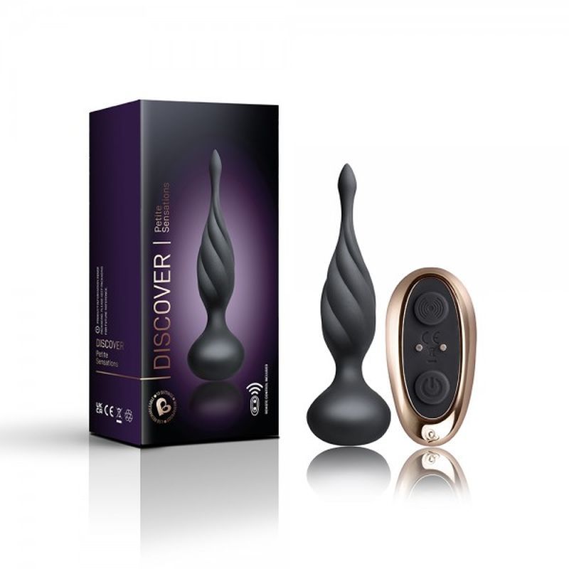 Petite Sensation Discover Butt Plug w Remote Black