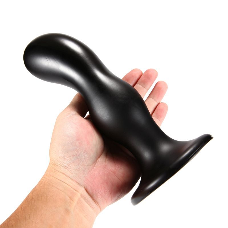 Oval Head Butt Plug Black