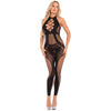 On Rails Footless Bodystocking Black