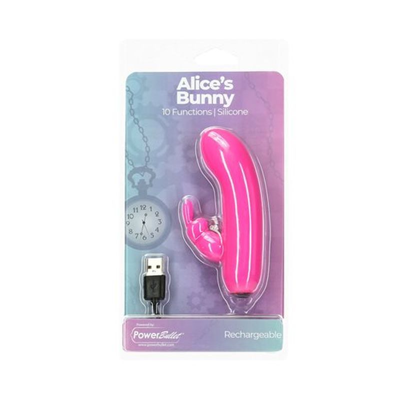 Alices Bunny Rechargeable Bullet w Rabbit Sleeve Pink