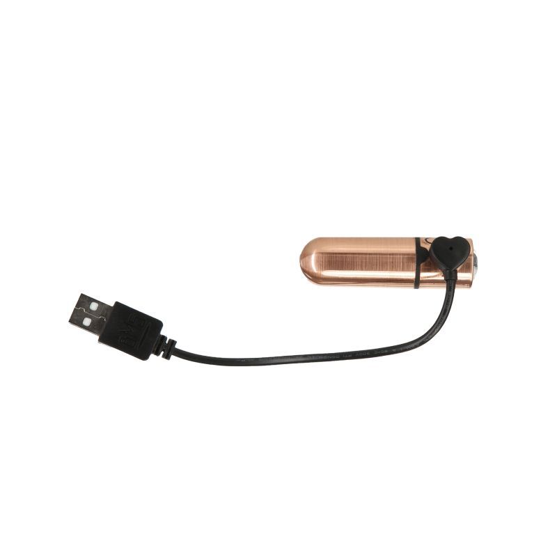 Power Bullet First Class 6cm Rechargeable w Crystal Rose Gold