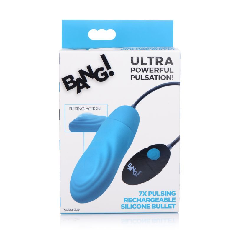 7X Pulsing Rechargeable Bullet Blue