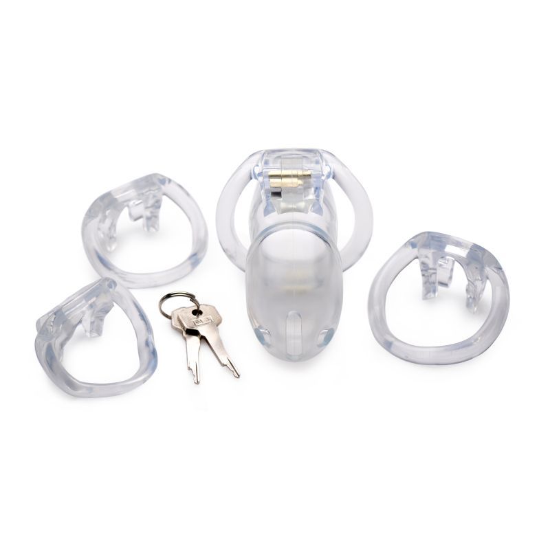 Clear Captor Chastity Cage Large