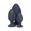 Triple Juicers Silicone Anal Plug Set Black