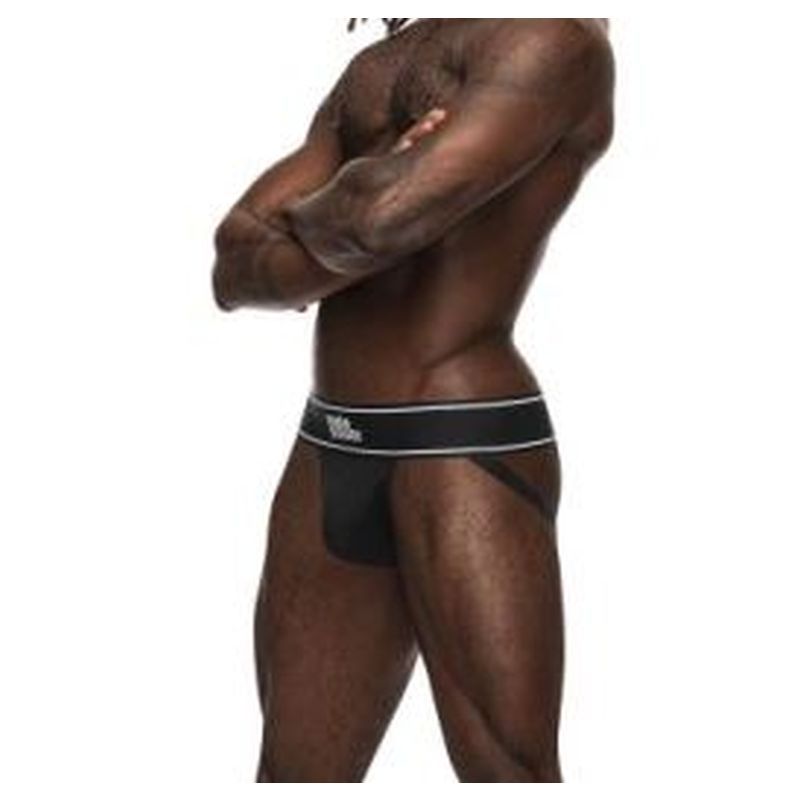 Male Power Modal Rib Jock Black-390-275-BLK-L/XL
