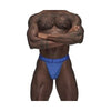 Male Power Sexagon Micro V Thong Blue