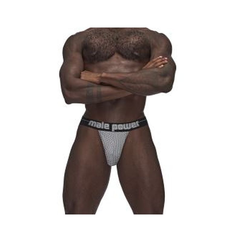 Male Power Sexagon Strappy Ring Jock Grey