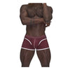 Male Power Sport Mesh Mini Short Burgundy