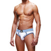 Prowler Open Back Brief White/Blue