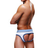 Prowler Open Back Brief White/Blue