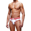 Prowler Open Back Brief White/Red