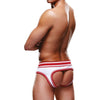 Prowler Open Back Brief White/Red