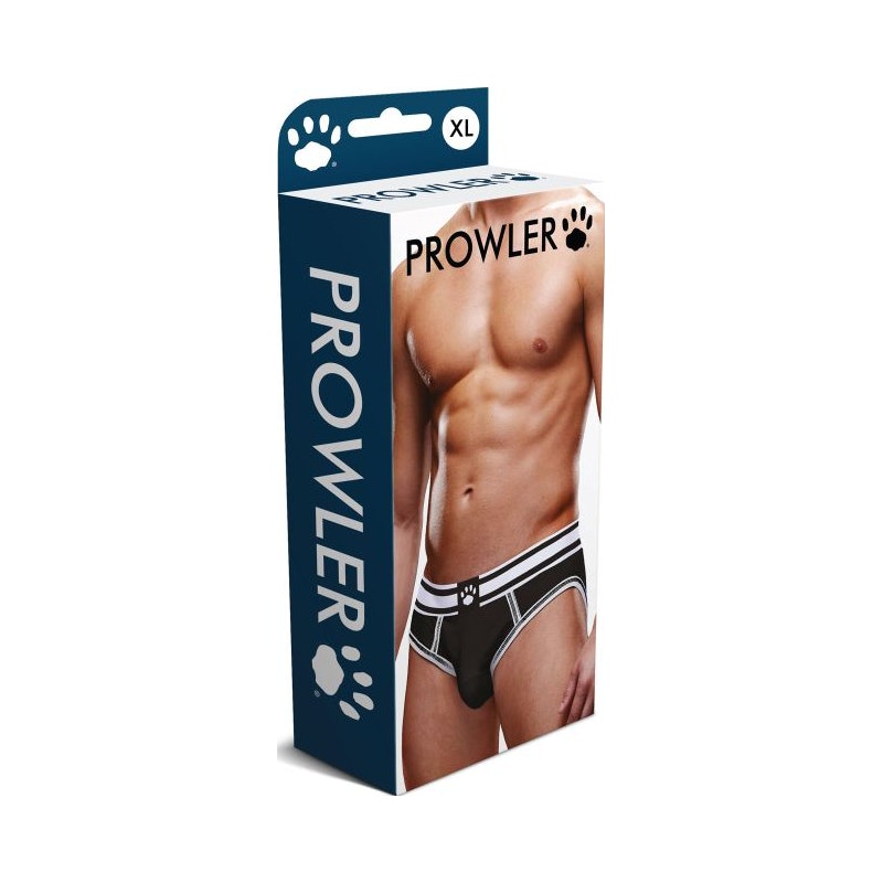 Prowler Open Back Brief White/Black