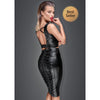 Power Wetlook Pencil Skirt w Long Zipper