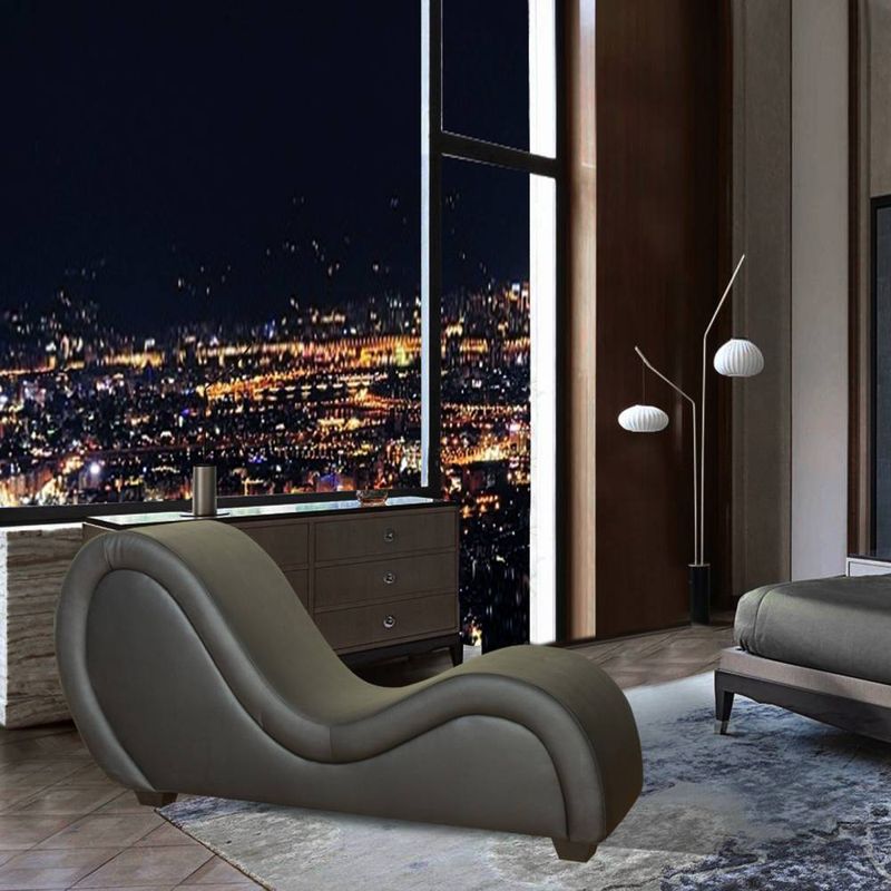 Kama Sutra Mebon Chaise Love Lounge Black-A125D-PU-BLK