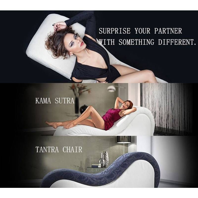 Kama Sutra Mebon Chaise Love Lounge Leather Black