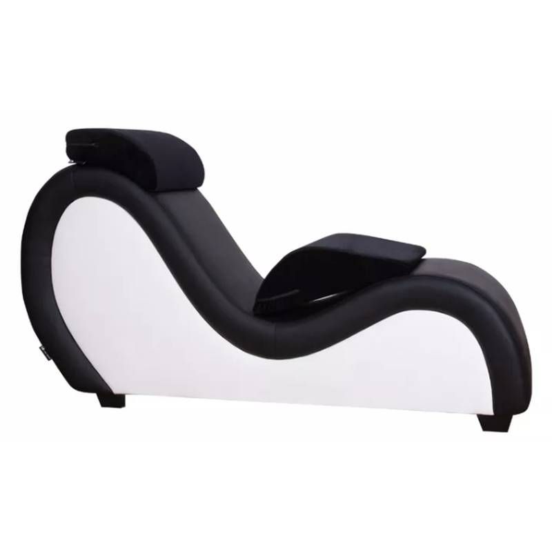 Kama Sutra Mebon Chaise Love Lounge Red w Black Pillows