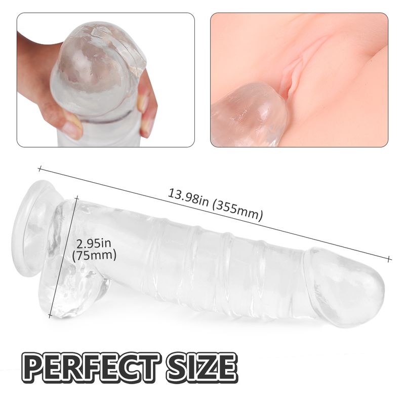 Duke Horse Dong w Balls Clear XXXL-SHD-D2006-CLR-XXXL